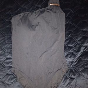 MIchael Kors black one shoulder swimsuit